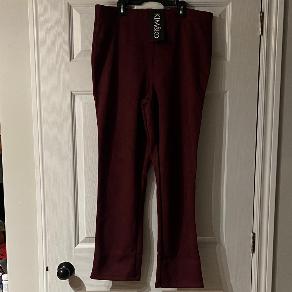 NWT- Women's Straight-Leg Pants in Burgundy